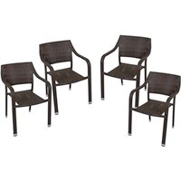 GARDEN PLEASURE Stapelstuhl »Charleston«, BxTxH: 66 x 66 x 82 cm, Aluminium/ Kunststoff – braun GARDEN PLEASURE Stapelstuhl »Charleston«, BxTxH: 66 x 66 x 82 cm, Aluminium/ Kunststoff – braun