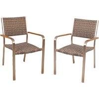 GARDEN PLEASURE Stapelstuhl »Florence«, BxTxH: 55 x 60 x 85 cm, Aluminium/ Kunststoffgeflecht – braun GARDEN PLEASURE Stapelstuhl »Florence«, BxTxH: 55 x 60 x 85 cm, Aluminium/ Kunststoffgeflecht – braun