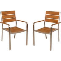 GARDEN PLEASURE Stapelstuhl »Florence«, BxTxH: 55 x 60 x 85 cm, Aluminium – braun GARDEN PLEASURE Stapelstuhl »Florence«, BxTxH: 55 x 60 x 85 cm, Aluminium – braun