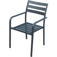 GARDEN PLEASURE Stapelstuhl »Treviso«, 4er Set, BxTxH: 55 x 63 x 88 cm, Aluminium – grau GARDEN PLEASURE Stapelstuhl »Treviso«, 4er Set, BxTxH: 55 x 63 x 88 cm, Aluminium – grau