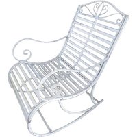 GARDEN PLEASURE Schaukelstuhl »Tambo«, BxTxH: 57  x 99,5  x 84  cm, Eisen – weiss GARDEN PLEASURE Schaukelstuhl »Tambo«, BxTxH: 57  x 99,5  x 84  cm, Eisen – weiss