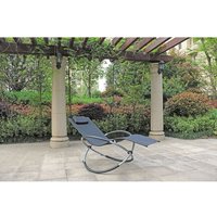 GARDEN PLEASURE Schaukelliege »Milos«, Stahl, schwingend – grau GARDEN PLEASURE Schaukelliege »Milos«, Stahl, schwingend – grau