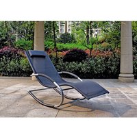 GARDEN PLEASURE Schaukelliege »Naxos«, Stahl, schwingend – schwarz GARDEN PLEASURE Schaukelliege »Naxos«, Stahl, schwingend – schwarz