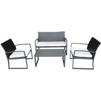 GARDEN PLEASURE Gartenmöbelset »Garda«, Kunststoff, 4-teilig – grau GARDEN PLEASURE Gartenmöbelset »Garda«, Kunststoff, 4-teilig – grau