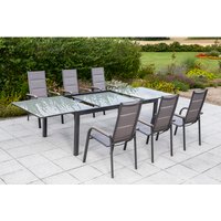 MERXX Gartenmöbelset »Trivero«, 6 Sitzplätze, Aluminium/Textil – braun Rabatt: 20 % MERXX Gartenmöbelset »Trivero«, 6 Sitzplätze, Aluminium/Textil – braun Rabatt: 20 %