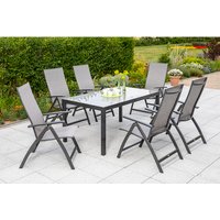 MERXX Gartenmöbelset »Vicenza«, 6 Sitzplätze, Aluminium/Textil – braun Rabatt: 20 % MERXX Gartenmöbelset »Vicenza«, 6 Sitzplätze, Aluminium/Textil – braun Rabatt: 20 %