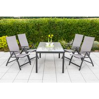 MERXX Gartenmöbelset »Vicenza«, 4 Sitzplätze, Aluminium/Textil – braun Rabatt: 20 % MERXX Gartenmöbelset »Vicenza«, 4 Sitzplätze, Aluminium/Textil – braun Rabatt: 20 %