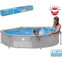 HAPPY PEOPLE Stahlrahmen-Pool, grau, BxH: 240 x 51 cm HAPPY PEOPLE Stahlrahmen-Pool, grau, BxH: 240 x 51 cm