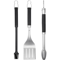 WEBER Grillbesteck-Set »Precision«, edelstahlfarben/schwarz, für Grillen – silberfarben WEBER Grillbesteck-Set »Precision«, edelstahlfarben/schwarz, für Grillen – silberfarben