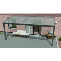 GARDENDREAMS Terrassenüberdachung »Expert«, BxT: 400 x 450 cm, grau / RAL9007 GARDENDREAMS Terrassenüberdachung »Expert«, BxT: 400 x 450 cm, grau / RAL9007