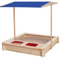 HAPPY PEOPLE Sandkasten, 118x118x118cm, Holz/blau-weiß gestreift (Rabatt: 10 %) HAPPY PEOPLE Sandkasten, 118x118x118cm, Holz/blau-weiß gestreift (Rabatt: 10 %)