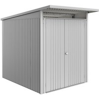 BIOHORT Gerätehaus »AvantGarde Eco«, BxHxT: 180 x 218 x 260 cm (Außenmaß), Gr. A2, silber-metallic, – grau BIOHORT Gerätehaus »AvantGarde Eco«, BxHxT: 180 x 218 x 260 cm (Außenmaß), Gr. A2, silber-metallic, – grau