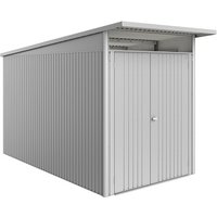 BIOHORT Gerätehaus »AvantGarde Eco«, BxHxT: 180 x 222 x 380 cm (Außenmaß), Gr. A4, silber-metallic, – grau BIOHORT Gerätehaus »AvantGarde Eco«, BxHxT: 180 x 222 x 380 cm (Außenmaß), Gr. A4, silber-metallic, – grau