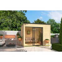 Mr. GARDENER Gartenhaus »Kubus«, BxHxL: 300 x 239 x 300 cm, naturbelassenes Fichtenholz – beige Mr. GARDENER Gartenhaus »Kubus«, BxHxL: 300 x 239 x 300 cm, naturbelassenes Fichtenholz – beige