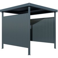 FLORAWORLD Unterstand, 4 m², anthrazit, mit Wasserablaufsystem – grau FLORAWORLD Unterstand, 4 m², anthrazit, mit Wasserablaufsystem – grau