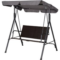 Outsunny Hollywoodschaukel, 2-Sitzer, schwarz/braun/grau, inkl. Auflagen Rabatt: 15 % Outsunny Hollywoodschaukel, 2-Sitzer, schwarz/braun/grau, inkl. Auflagen Rabatt: 15 %