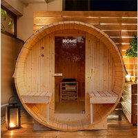 HOME DELUXE Fasssauna »LAHTI DELUXE – L«, BxHxT: 195 x 192 x 220 cm, Fichtenholz, mit Sitzgelegenheiten – beige HOME DELUXE Fasssauna »LAHTI DELUXE – L«, BxHxT: 195 x 192 x 220 cm, Fichtenholz, mit Sitzgelegenheiten – beige