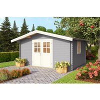 Mr. GARDENER Gartenhaus »Donau«, Holz, BxHxT: 424,4 x 245 x 348 cm (Außenmaße) – grau Mr. GARDENER Gartenhaus »Donau«, Holz, BxHxT: 424,4 x 245 x 348 cm (Außenmaße) – grau