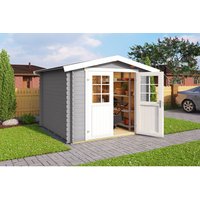 Mr. GARDENER Gartenhaus »DĂ€nemark«, Holz, BxHxT: 271,4 x 222 x 260 cm (AuĂenmaĂe) - grau |  Fichte  |  5,04 m² Mr. GARDENER Gartenhaus »DĂ€nemark«, Holz, BxHxT: 271,4 x 222 x 260 cm (AuĂenmaĂe) - grau |  Fichte  |  5,04 m²