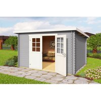 Mr. GARDENER Gartenhaus »Malta«, Holz, BxHxT: 300 x 211 x 290 cm (Außenmaße) – grau Mr. GARDENER Gartenhaus »Malta«, Holz, BxHxT: 300 x 211 x 290 cm (Außenmaße) – grau