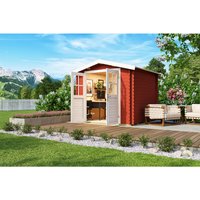 Mr. GARDENER Gartenhaus »Dänemark«, Holz, BxHxT: 271,3 x 222 x 260 cm (Außenmaße) – gruen Mr. GARDENER Gartenhaus »Dänemark«, Holz, BxHxT: 271,3 x 222 x 260 cm (Außenmaße) – gruen