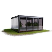 SunElements Gewächshaus »SunGarden Power 4.4«, BxHxT: 443 x 229 x 443 cm, anthrazit-metallic – grau SunElements Gewächshaus »SunGarden Power 4.4«, BxHxT: 443 x 229 x 443 cm, anthrazit-metallic – grau