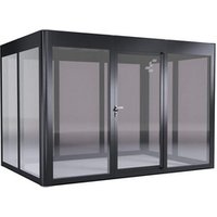 SunElements Gewächshaus »SunGarden Power 3.2«, BxHxT: 338 x 229 x 233 cm, anthrazit-metallic – grau SunElements Gewächshaus »SunGarden Power 3.2«, BxHxT: 338 x 229 x 233 cm, anthrazit-metallic – grau