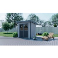 Mr. GARDENER Gartenhaus, BxLxH: 200 x 200 x 236 cm, WPC, Fenster aus Sicherheitsglas – grau Mr. GARDENER Gartenhaus, BxLxH: 200 x 200 x 236 cm, WPC, Fenster aus Sicherheitsglas – grau