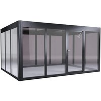 SunElements Gewächshaus »Modern 4.3«, BxHxT: 443 x 229 x 338 cm, UV-beständig, winterfest – silberfarben SunElements Gewächshaus »Modern 4.3«, BxHxT: 443 x 229 x 338 cm, UV-beständig, winterfest – silberfarben