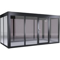 SunElements Gewächshaus »Modern 4.2«, BxHxT: 443 x 229 x 233 cm, UV-beständig, winterfest – silberfarben SunElements Gewächshaus »Modern 4.2«, BxHxT: 443 x 229 x 233 cm, UV-beständig, winterfest – silberfarben