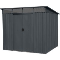 Gerätehaus, anthrazit, Außenmaß BxHxT: 239 x 202 x 193 cm – schwarz Gerätehaus, anthrazit, Außenmaß BxHxT: 239 x 202 x 193 cm – schwarz