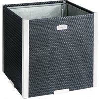 Wilk Pflanzgefäß, BxTxH: 38 x 38 x 38 cm, in Rattan-Optik, anthrazit – grau Wilk Pflanzgefäß, BxTxH: 38 x 38 x 38 cm, in Rattan-Optik, anthrazit – grau