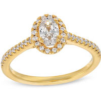 14K Gold 0.75 to 3.25 CT.T.W. Oval Lab Created Diamond Custom Frame Engagement Band D VVS1-VS1 IGI Certified