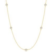 14K Gold 0.5 CT.T.W. Lab Created Diamond Cable Chain Necklace
