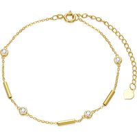 14K Gold Moissanite Chain Bracelet