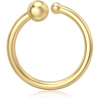 14K Gold Two Ball Nose Ring