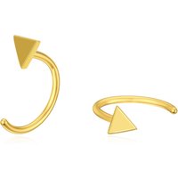 14K Yellow Gold Triangle Half Hoop Earrings Jewelry Gifts ideal for Women