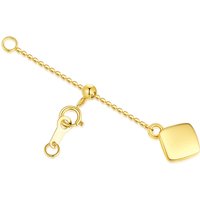 18K Gold 2Inch Bead Station Chain Extender Chain