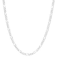 Sterling Silver Figaro Link Chain Necklace for Men
