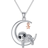 Sterling Silver Sloth Pendant Necklace