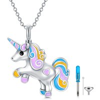 Sterling Silver Unicorn Urn Necklace for Ashes