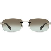 Gucci GG1221S 008 Men's Sunglasses Silver Size 56