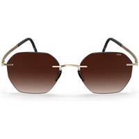 Silhouette Cabrillo Rimless 8748/75 7520 Men's Sunglasses Gold Size 50