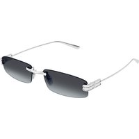Balenciaga BB0488S 006 Men's Sunglasses Silver Size 62