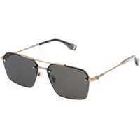 Police SPLQ90 FORCE 9 08FE Men's Sunglasses Gold Size 59