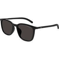Montblanc MB0487SA Asian Fit 001 Men's Sunglasses Black Size 56