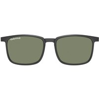 Square Clip-On TR90 Men's Prescription Sunglasses Black Size 54 - SmartBuy Collection