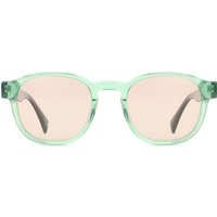 Oval Full Rim Plastic Men's Prescription Sunglasses Green Size 48 - SmartBuy Collection