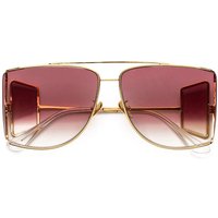 Retrosuperfuture AUTORE 2TONE RED I5O Men's Sunglasses Gold Size 63