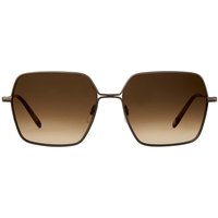 Garrett Leight MEADOW SUN ATG-VINBRT/BRNTG Men's Sunglasses Gold Size 56